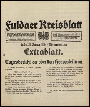 Ausgabe vom Montag, den 31. Januar 1916.