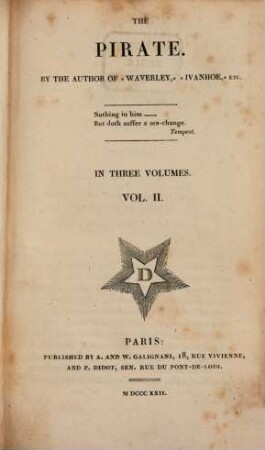 The Pirate : in three volumes, 2