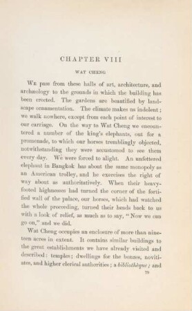 Chapter VIII. Wat Cheng