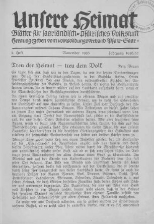 Treu der Heimat - treu dem Volk.