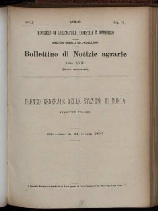 Aprile. Num. 15.