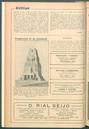 Inauguración de un monumento