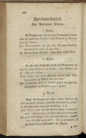 Det femte Kapitel. Om Verbernes Syntax.