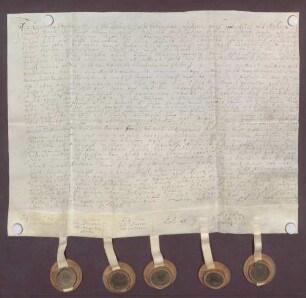 Instrumentum cautionis des Kaspar Stephan Spies von Büllesheim zu Schimpern.