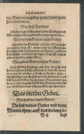 Das vierdte Gebot.
