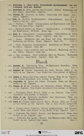 Plastik (Nr. 1281-1323)