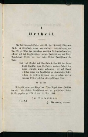 3-12, Weitere Aktenstücke, die von dem Appellations-Gericht ...