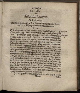 Tit. XI. De Satisdationibus. - Tit. XIIX. De Publicis judiciis.