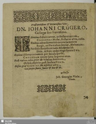 Praestantissimo... [Ehrgedicht]