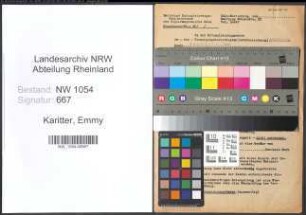 Entnazifizierung Emmy Karitter , geb. 14.12.1900 (Assistentin)