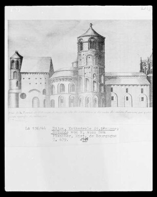 Dijon, Kathedrale Saint Bénigne, Rotunde von Norden