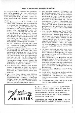 Unser Kommunal-Ausschuß meldet