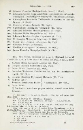 689-699, Matrikel 216, 1-88 (1591/92) und 217, 1-140 (1592)