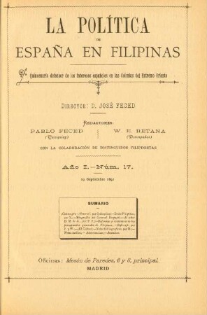 Núm. 17. 29 Septiembre 1891