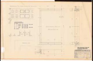 Reichsluftfahrtministerium, Berlin: Verbindungsbau: Fensterumrahmungen Ansicht, Grundriss 1:100, Ansicht, Schnitt 1:10