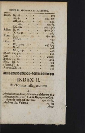 Index II. Auctorum allegatorum