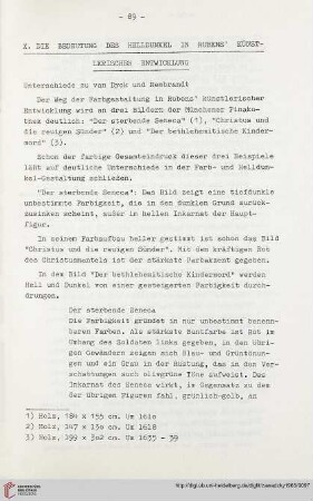 X. Die Bedeutung des Helldunkel in Rubens‘ künstlerischer Entwicklung