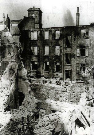Zerstörungen Zweiter Weltkrieg. Erbprinzenstraße