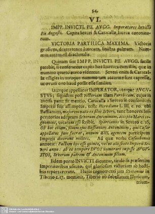 VI. Impp. Invicti. Pii. Augg. Imperatores Invicti Pii Augusti … Victoria Parthica Maxima …