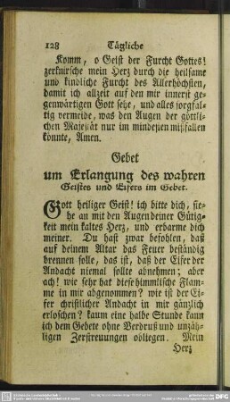 Gebet um Erlangung des wahren Geistes und Eifers im Gebet