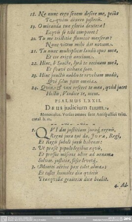 Psalmus LXXII. Deus judicium tuum