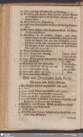Vier und Dreyßigstes Fach, No. 1. Magnete und Eisen-Steine