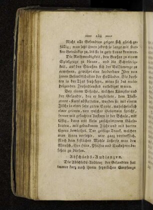 Abschieds-Audienzen.