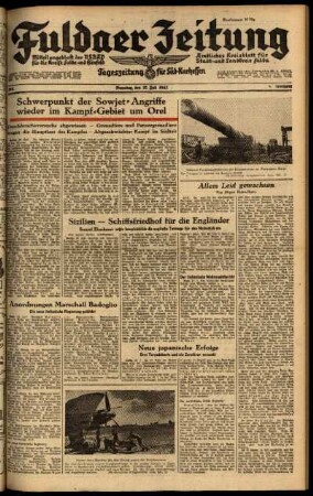 Ausgabe vom Dienstag, den 27. Juli 1943.