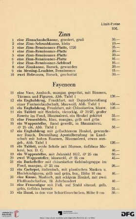 Zinn (Nr. 1-10)
