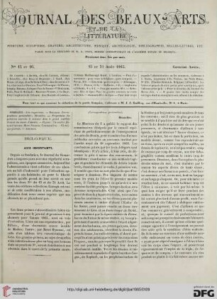Nr. 15 et 16 (15 et 31 Août 1865)