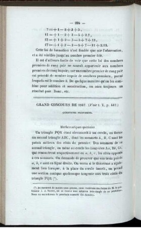 Grand concours de 1847.