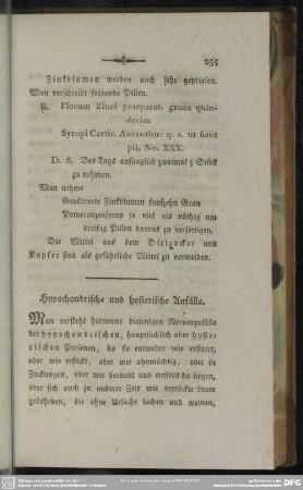 Hypochondrische und hysterische Anfälle