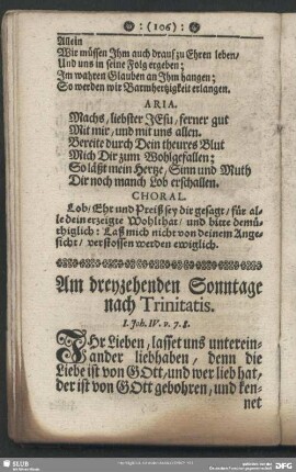 Am dreyzehenden Sonntage nach Trinitatis