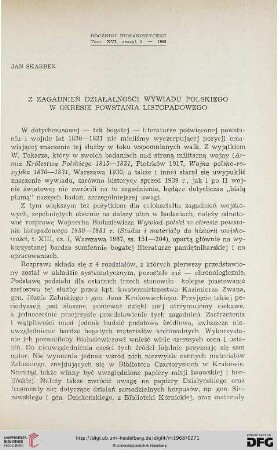 16: Z zagadnień działalności wywiadu polskiego w okresie powstania listopadowego