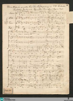 Masses - JWK Mus.Ms. 12 : V (3), Coro, org; G; StrK WoO 6.07a