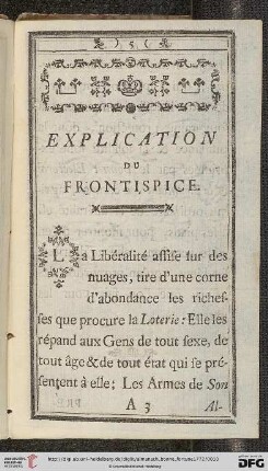 Explication du frontispice