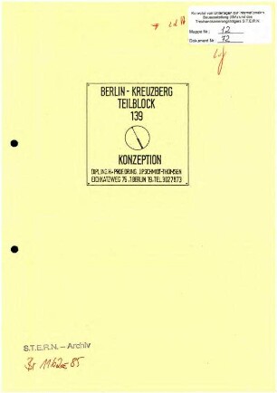 Gutachten: Konzeption Block 139 (südlicher Teil)