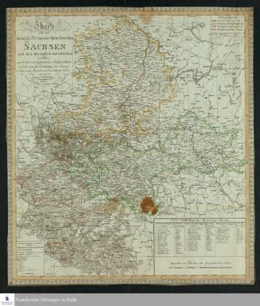 Charte von der Königl. Preussischen Provinz Sachsen und den Herzoglich Anhaltischen Laendern