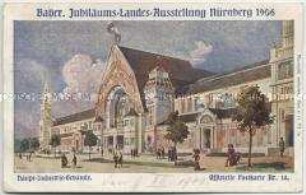 Postkarte Zur Bayerischen Jubiläums-Landes-Ausstellung in Nürnberg