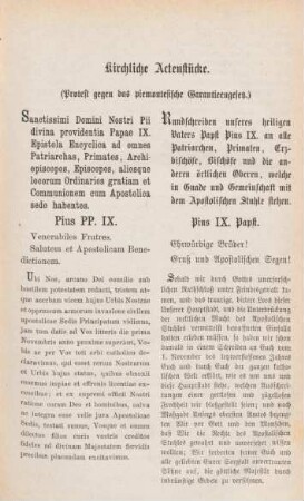 Kirchliche Aktenstücke