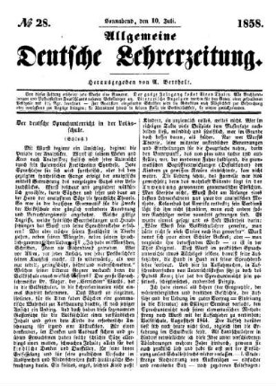 Der deutsche Sprachunterricht in der Volksschule