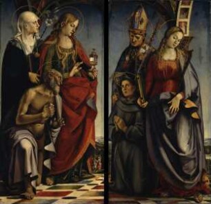 Die Hll. Augustinus, Katharina von Alexandrien und Anthonius von Padua / Die Hll. Eustachia, Magdalena und Hieronymus
