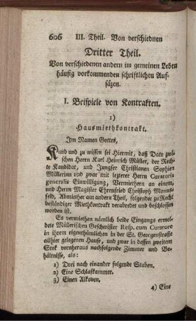 Dritter Theil. Von verschiedenen andern im gemeinen Leben haeufig vorkommenden schriftlichen Aufsaezen