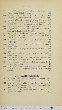 Verschiedenes (Nr. 910-926)