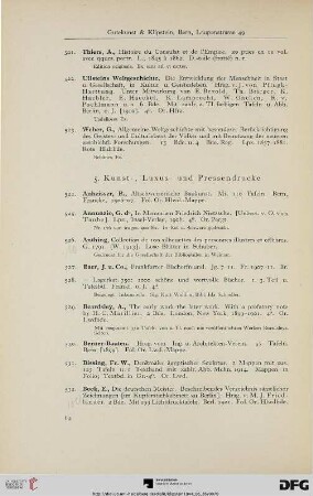 5. Kunst-, Luxus- und Pressendrucke (Nr. 524-603)