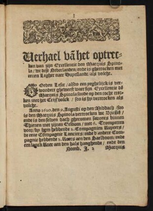 3-8, Verhael van het vertreck ende grooten ...