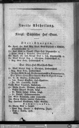 Königl. Sächsischer Hof-Staat