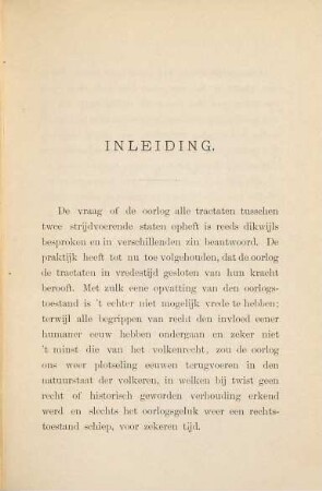 De invloed van het oorlogsrecht op vroeger gesloten tractaten