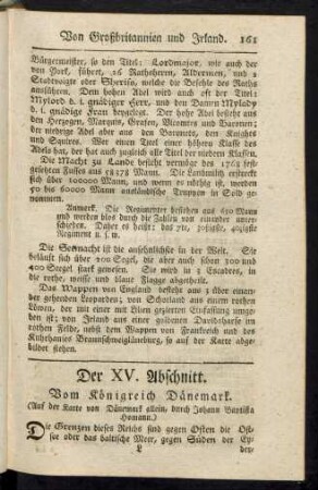 Der XV. Abschnitt. Vom Königreich Dänemark.