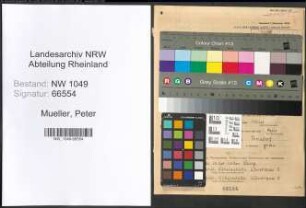 Entnazifizierung Peter Mueller , geb. 01.01.1890 (Werkmeister)